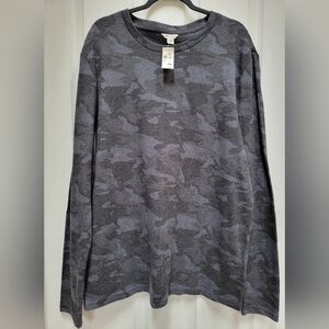 Aeropostale Men's Gray Camov Termal Long Sleeve Shirt Plus Size 2x NWT